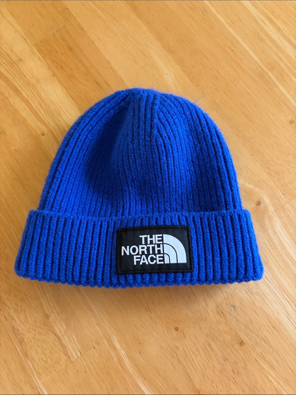 Kids North Face Cobalt Blue Ribbed Cuff Beanie